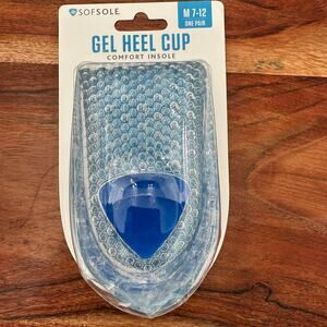 NIB Sof Sole Gel Heel Cup Shoe Insoles Womens Size 7 to 12 Heel Arch Support
